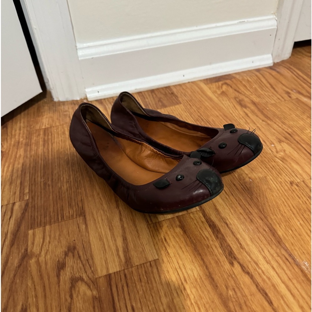 Marc by Marc Jacob’s burgundy mouse ballet flat